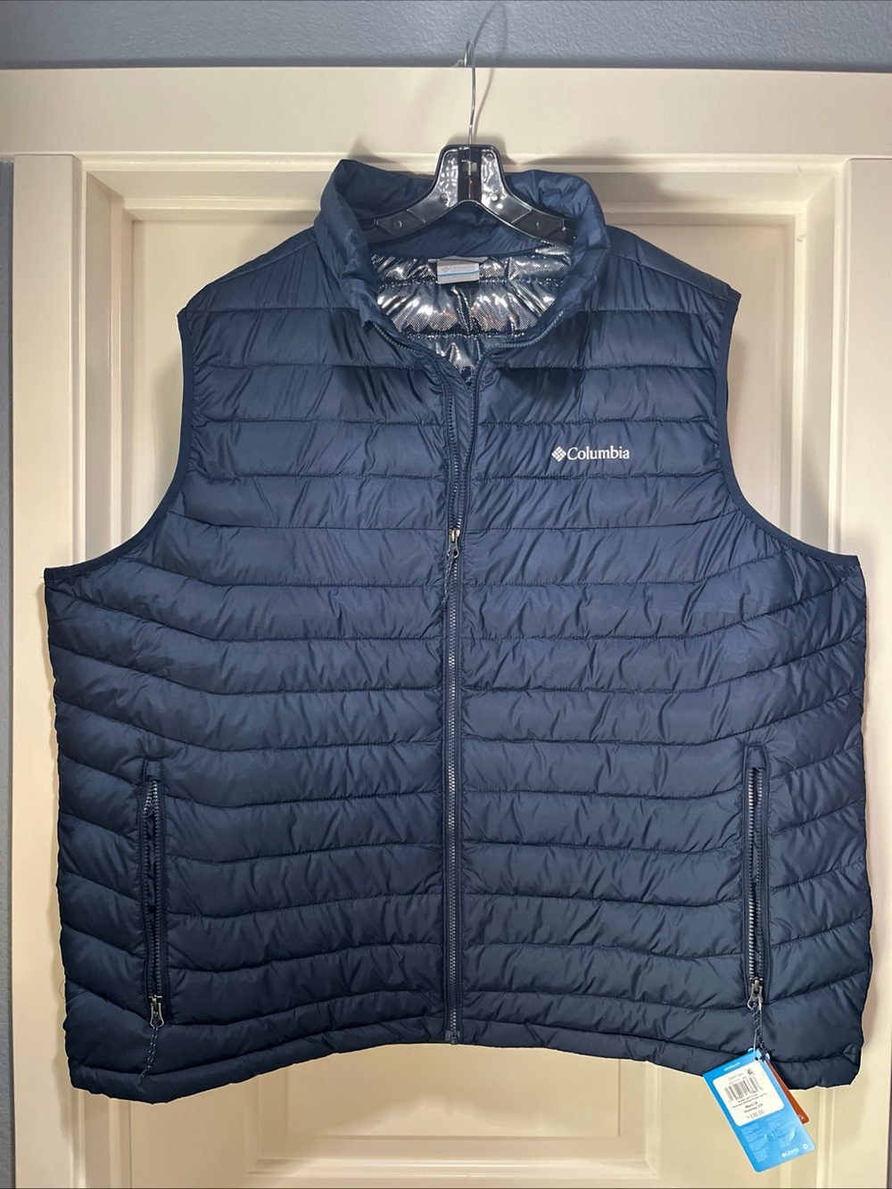 Mens 3X Columbia Powder Lite II Vest Blue Puffer Insulated Plus Size New Tag